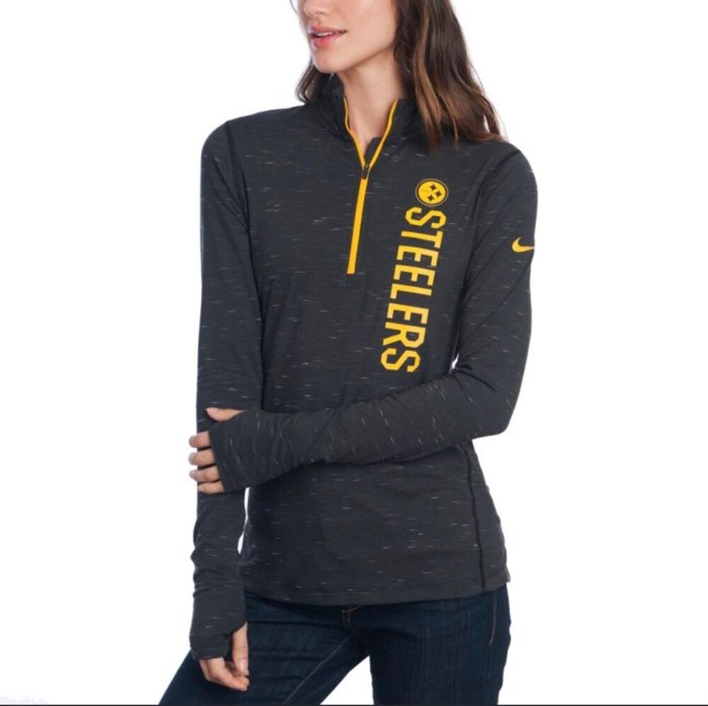 Nike Dri-FIT women’s Pittsburgh Steelers 1/4 zip lightweight pullover NWT (M)